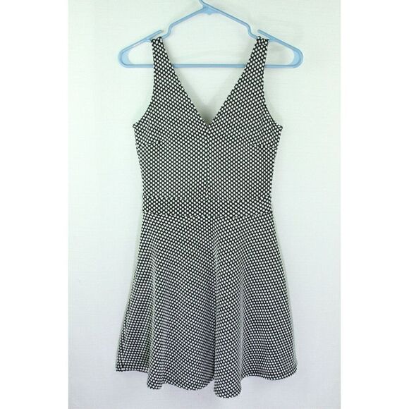 Forever 21 Dress Small Juniors Polka-Dot V Neck Exposed Zipper Sleeveless - Picture 1 of 7